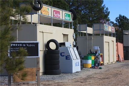 A simulated gas station provides a realistic environment that students will patrol past during the STX.